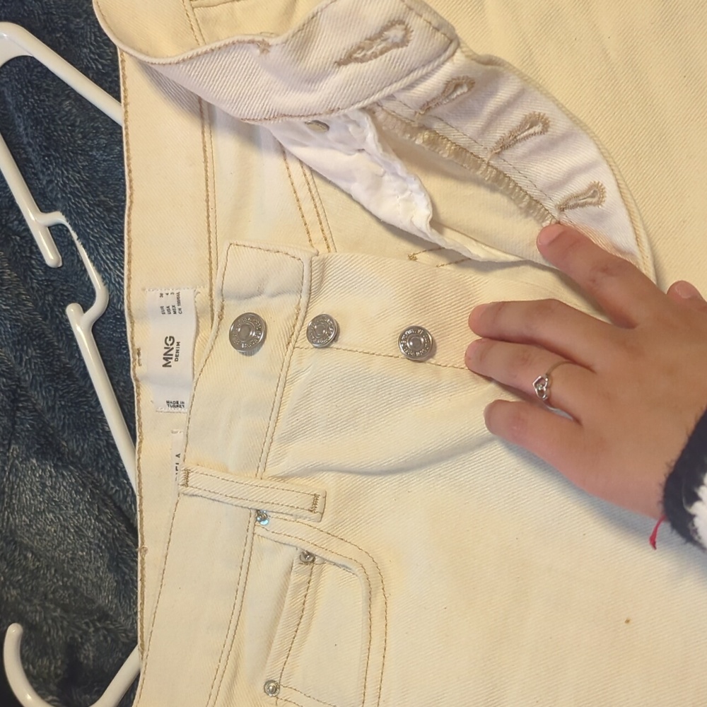 NEW Mango cream flare jeans
